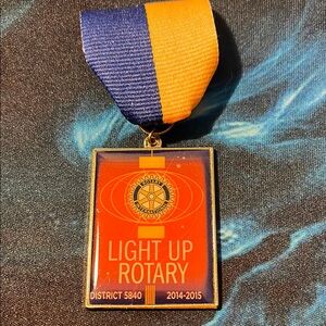 Light Up Rotary Medal with Ribbon